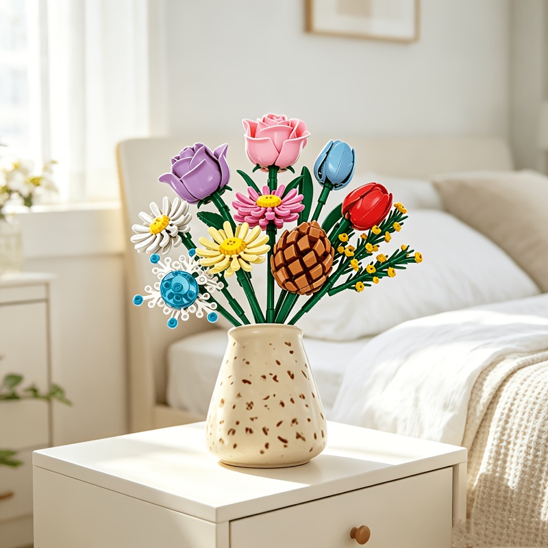 Girls' Block Flower Set, Eternal Non-Withered Floral